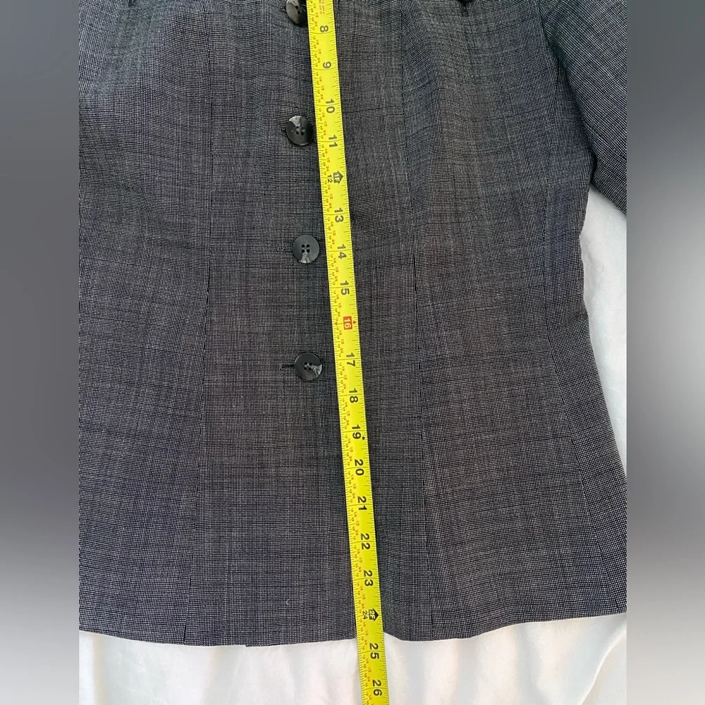 Christian Dior Petite Suit Blazer Top 100% Wool Gray - Size 8